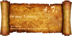 Arany Tiborc névjegykártya
